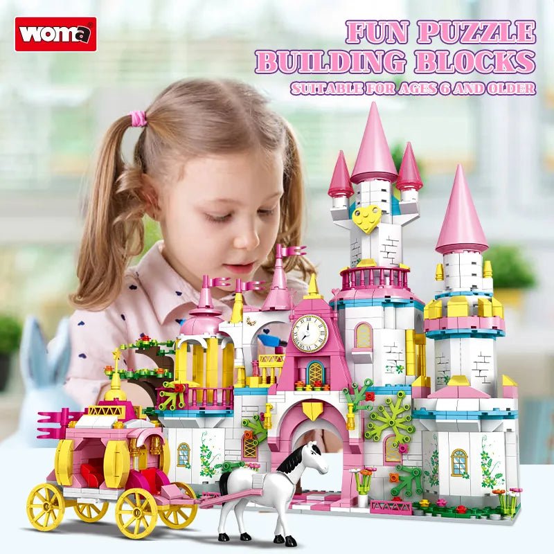 WOMA Dream City Swan Lake in Salzburg Block Toys 1000 Pcs - Explorers Gifts