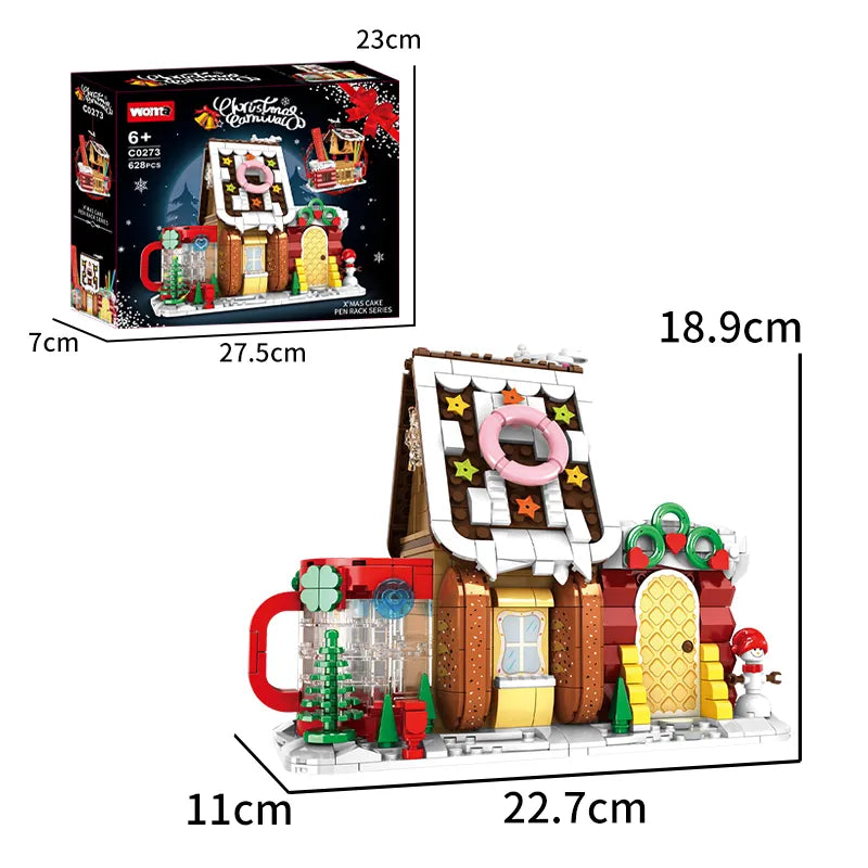 WOMA Christmax Carnival X'MAS Cake Pen Rack Block Toys 628 Pcs