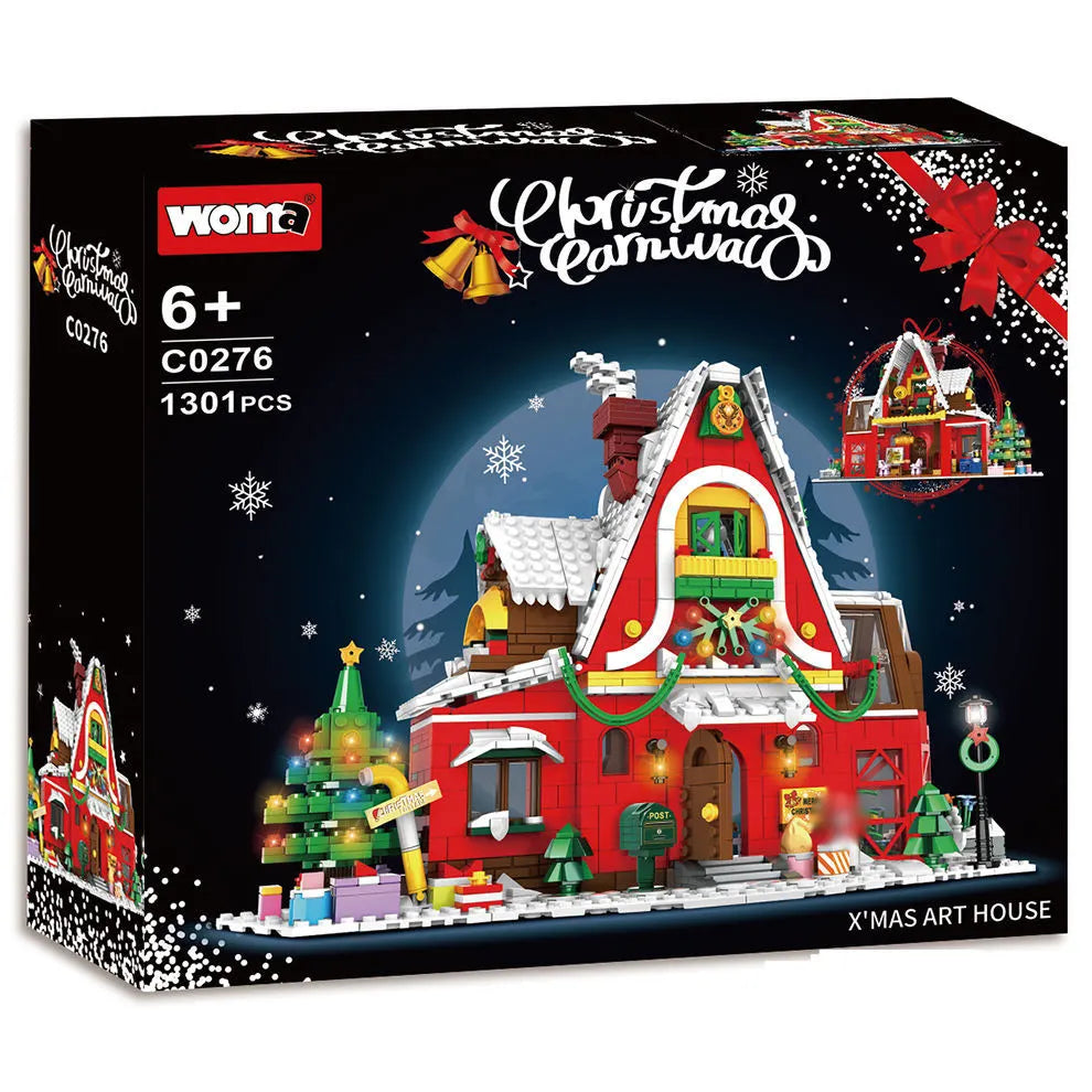 WOMA Christmax Carnival X'MAS Art House Block Toys 1301 Pcs