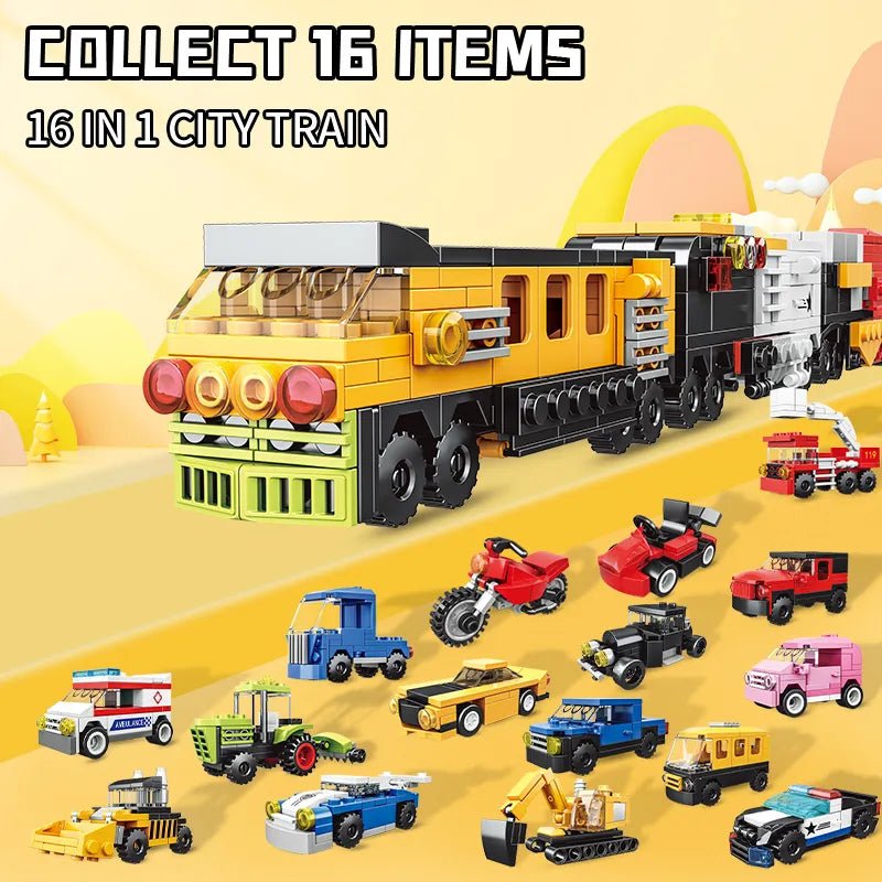 WOMA City Train Block Toys 16 in 1710 Pcs - Explorers Gifts