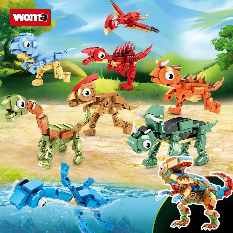WOMA Tyrannosaurus Block Toys 8 in 1604 Pcs - Explorers Gifts