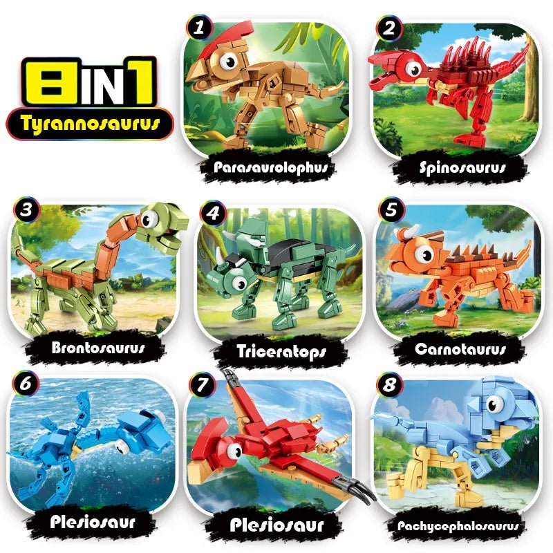 WOMA Tyrannosaurus Block Toys 8 in 1604 Pcs - Explorers Gifts