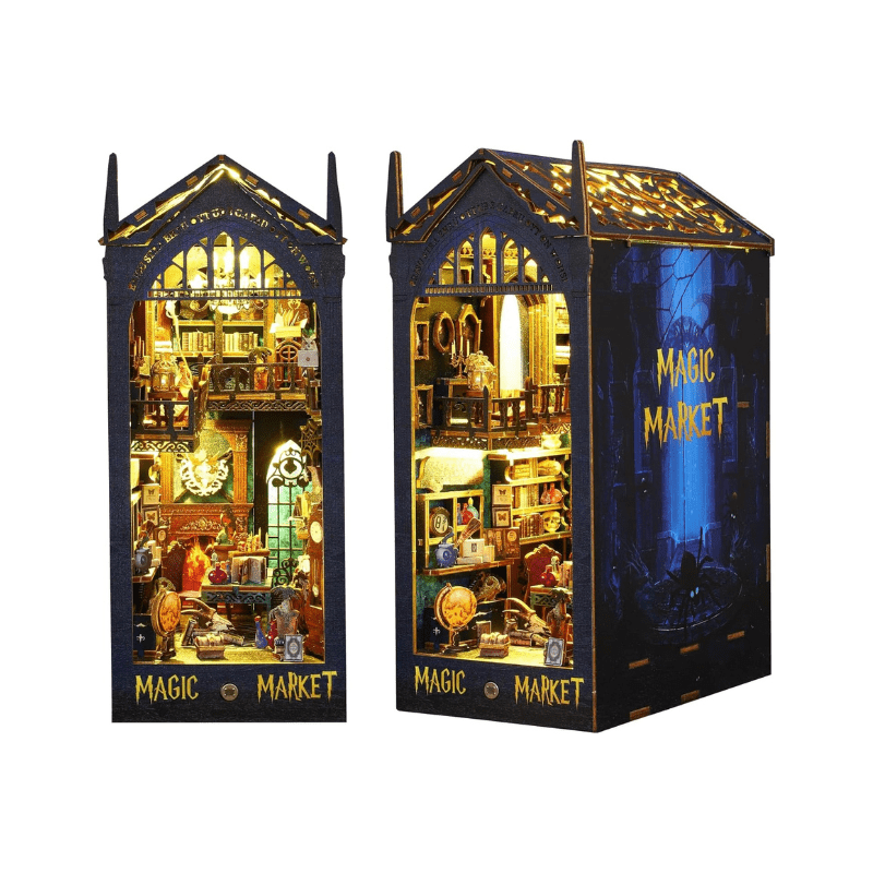 Explorers 3D Wooden Puzzle Bookend Magic Market 290 Pcs - Explorers Gifts