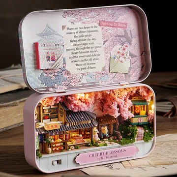 Explorers 3D Wooden Puzzle Box Theatre Cherry Blossoms - Explorers Gifts