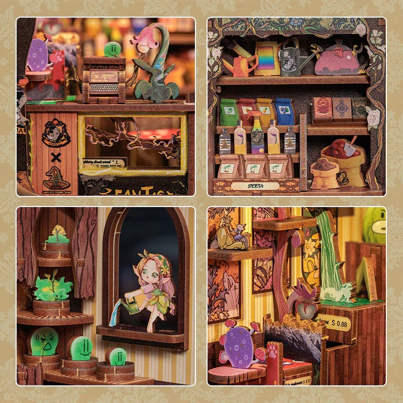 Explorers 3D Wooden Puzzle Fantasy Plant Shop 146 Pcs - Explorers Gifts