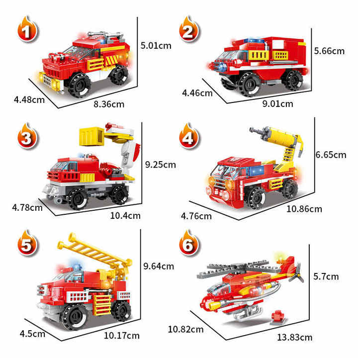 WOMA Fire Brigade Block Toys 591 Pcs - Explorers Gifts