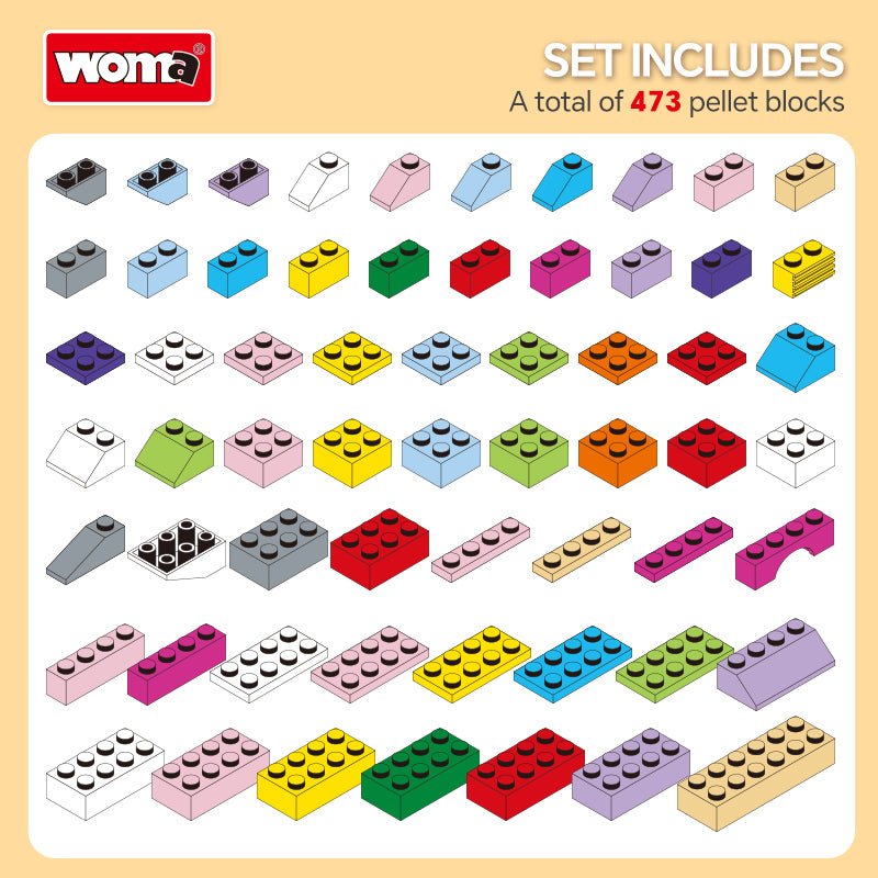 WOMA Building Bricks Block Toys 473 Pcs - Explorers Gifts