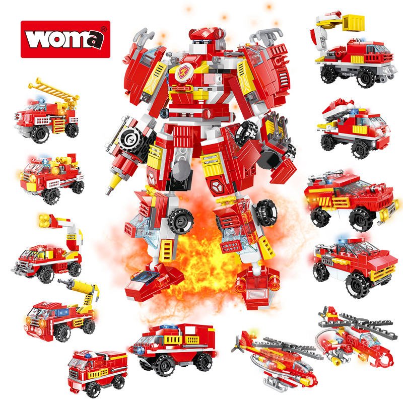 WOMA Fire Brigade Block Toys 591 Pcs - Explorers Gifts