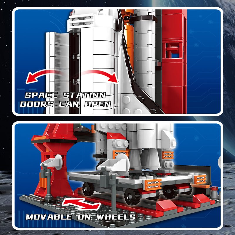 WOMA Aerospace Science Series Spacecraft Block Toys 704 Pcs - Explorers Gifts