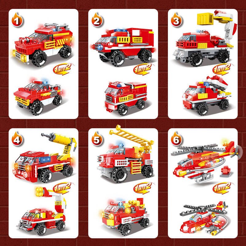 WOMA Fire Brigade Block Toys 591 Pcs - Explorers Gifts