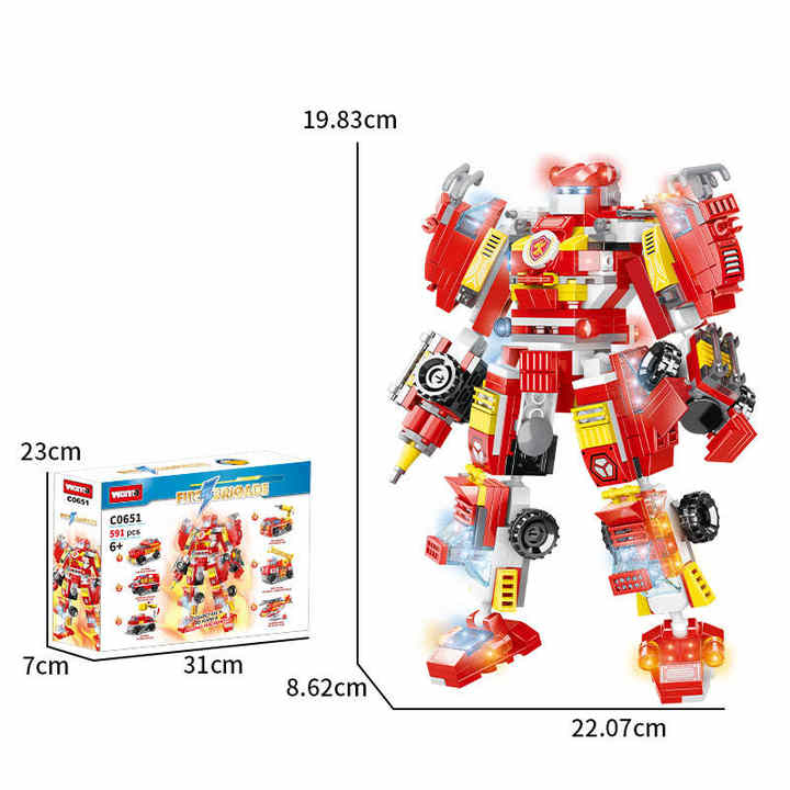 WOMA Fire Brigade Block Toys 591 Pcs - Explorers Gifts