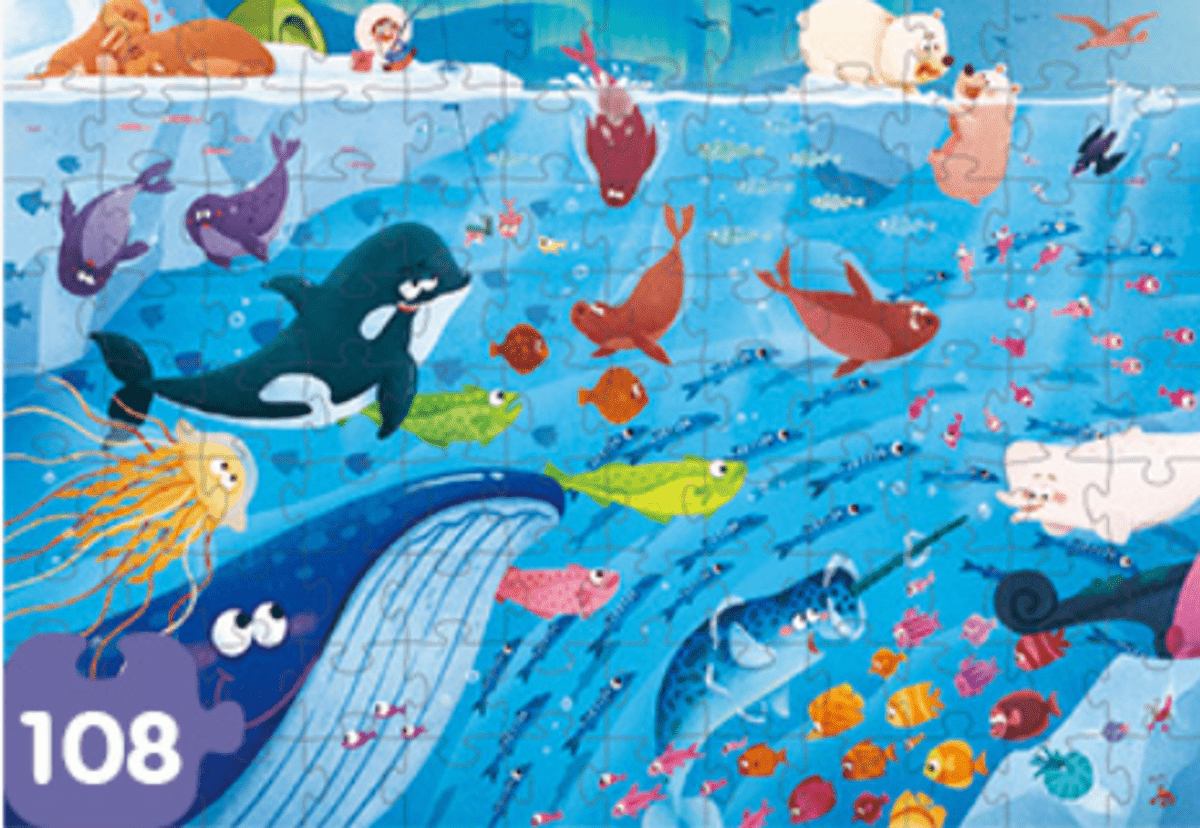 TOI World The Underwater World Leveled Puzzles 3 in 1 Progressive Puzzles Step 6 - Explorers Gifts