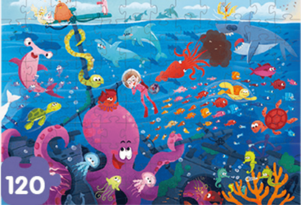 TOI World The Underwater World Leveled Puzzles 3 in 1 Progressive Puzzles Step 6 - Explorers Gifts