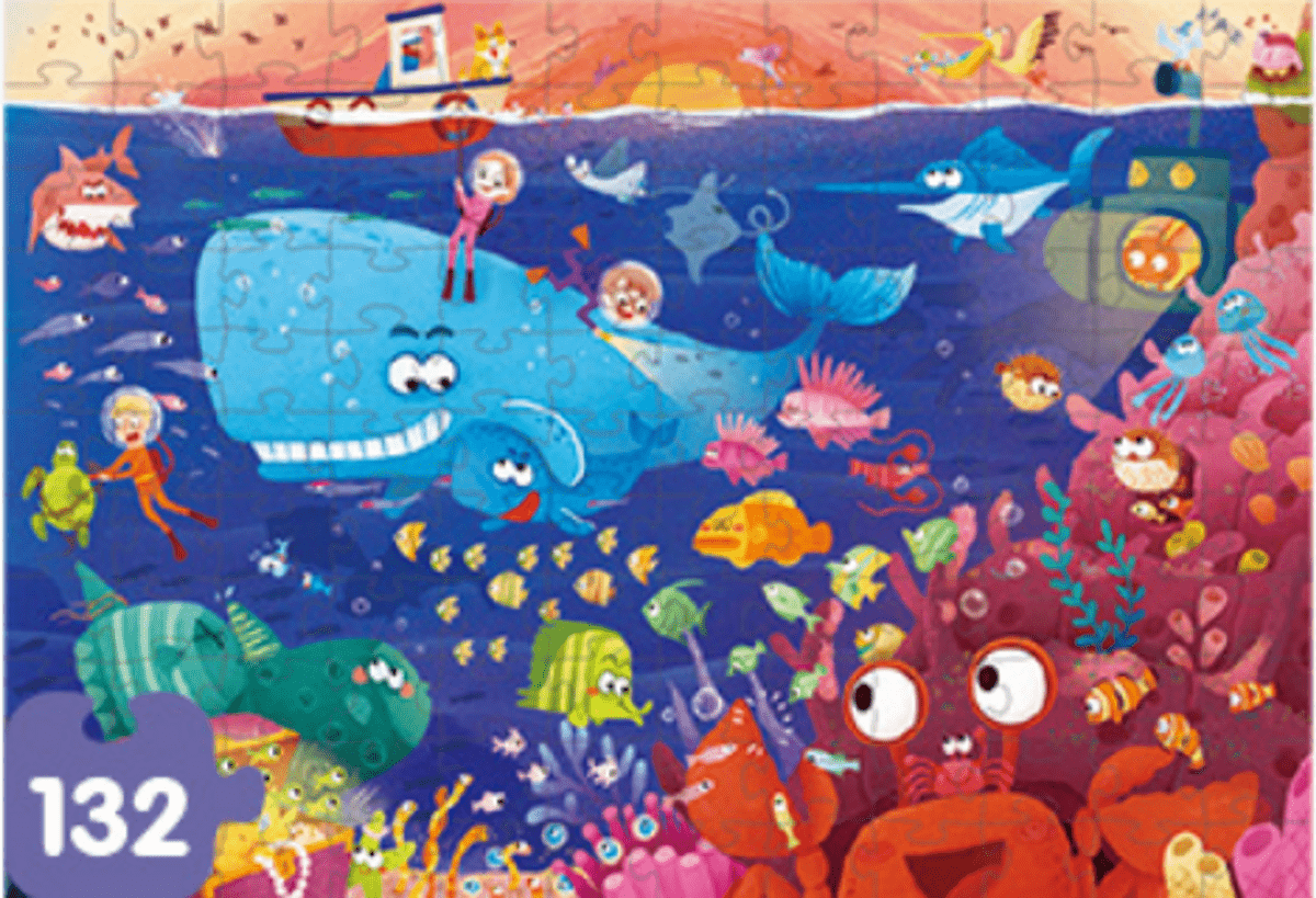 TOI World The Underwater World Leveled Puzzles 3 in 1 Progressive Puzzles Step 6 - Explorers Gifts
