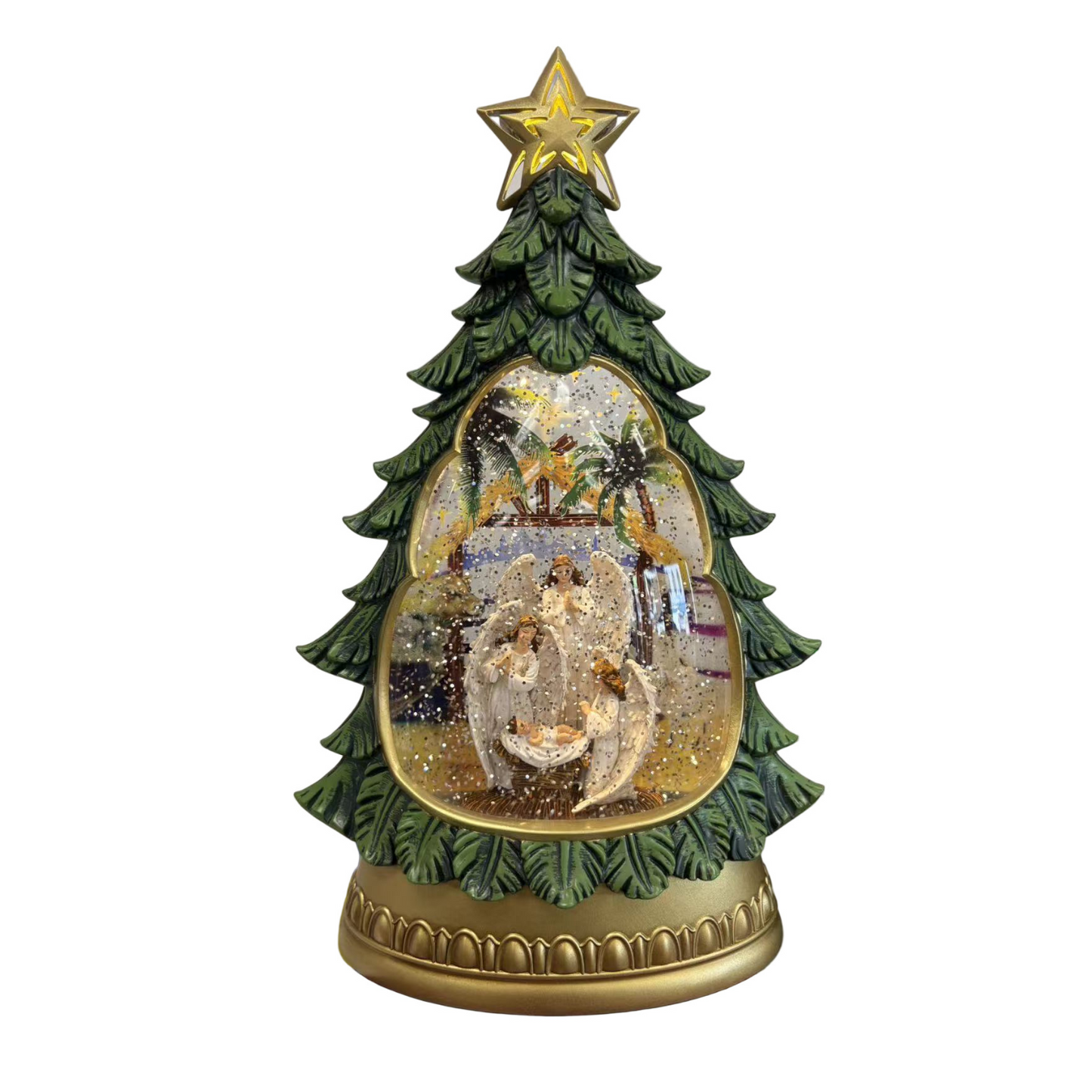 Explorers Angel Snow Water Lantern Tree WDL-24003D