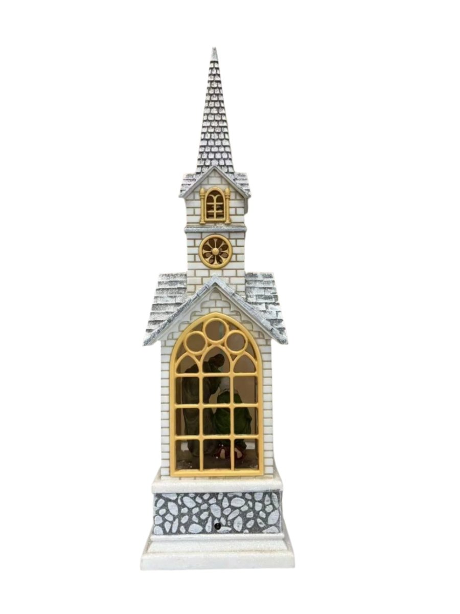 Explorers Religion Christmas Snow Water Lantern - 16inch - Explorers Gifts