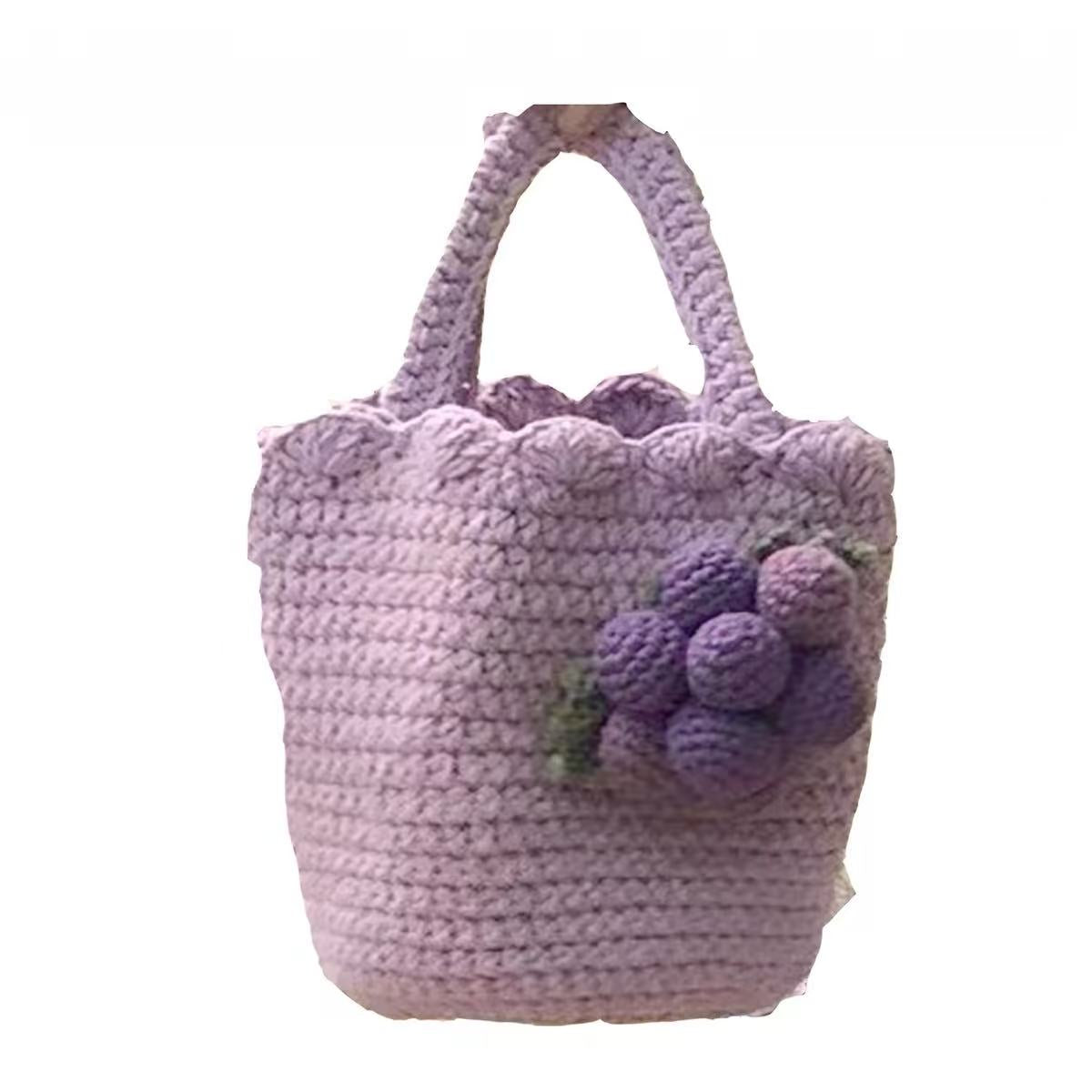 Hand-Knitted Yarn Handbag