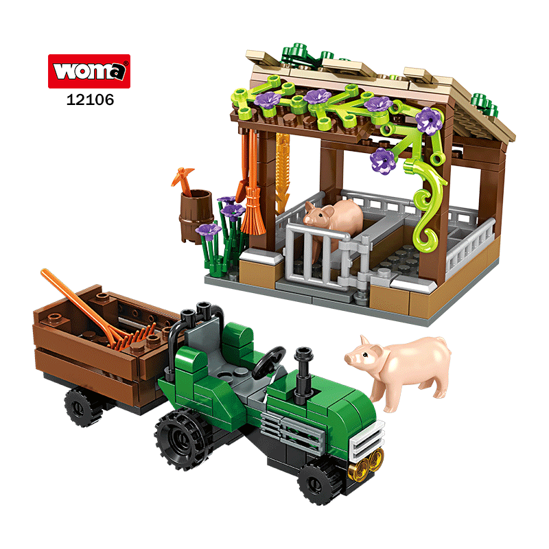 WOMA Farm The Pigsty Block Toys 190 Pcs - Explorers Gifts