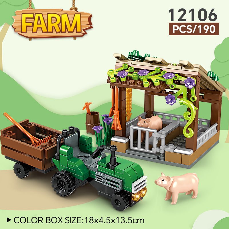 WOMA Farm The Pigsty Block Toys 190 Pcs - Explorers Gifts