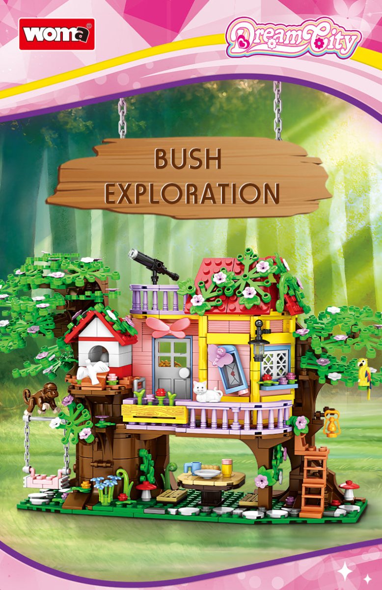 WOMA Dream City Bush Exploration Block Toys 840 Pcs - Explorers Gifts