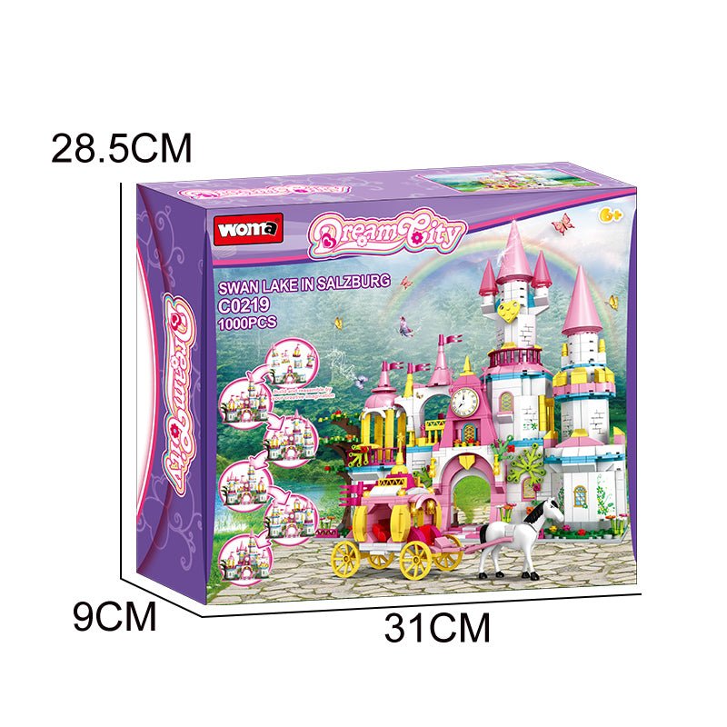 WOMA Dream City Swan Lake in Salzburg Block Toys 1000 Pcs - Explorers Gifts