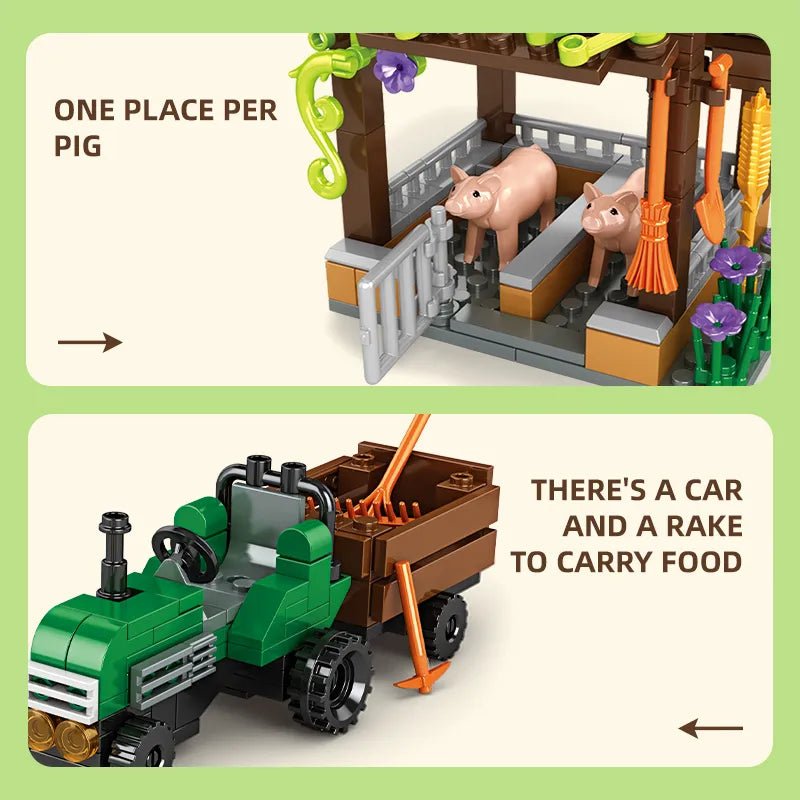 WOMA Farm The Pigsty Block Toys 190 Pcs - Explorers Gifts