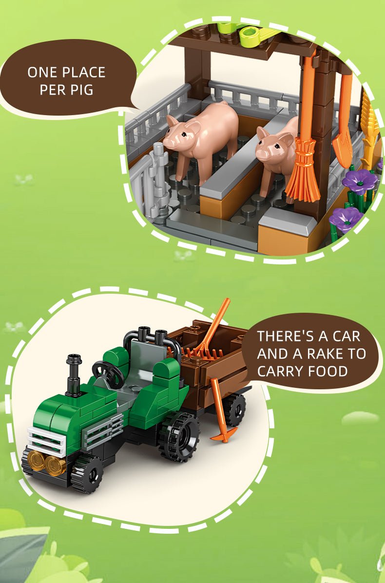WOMA Farm The Pigsty Block Toys 190 Pcs - Explorers Gifts