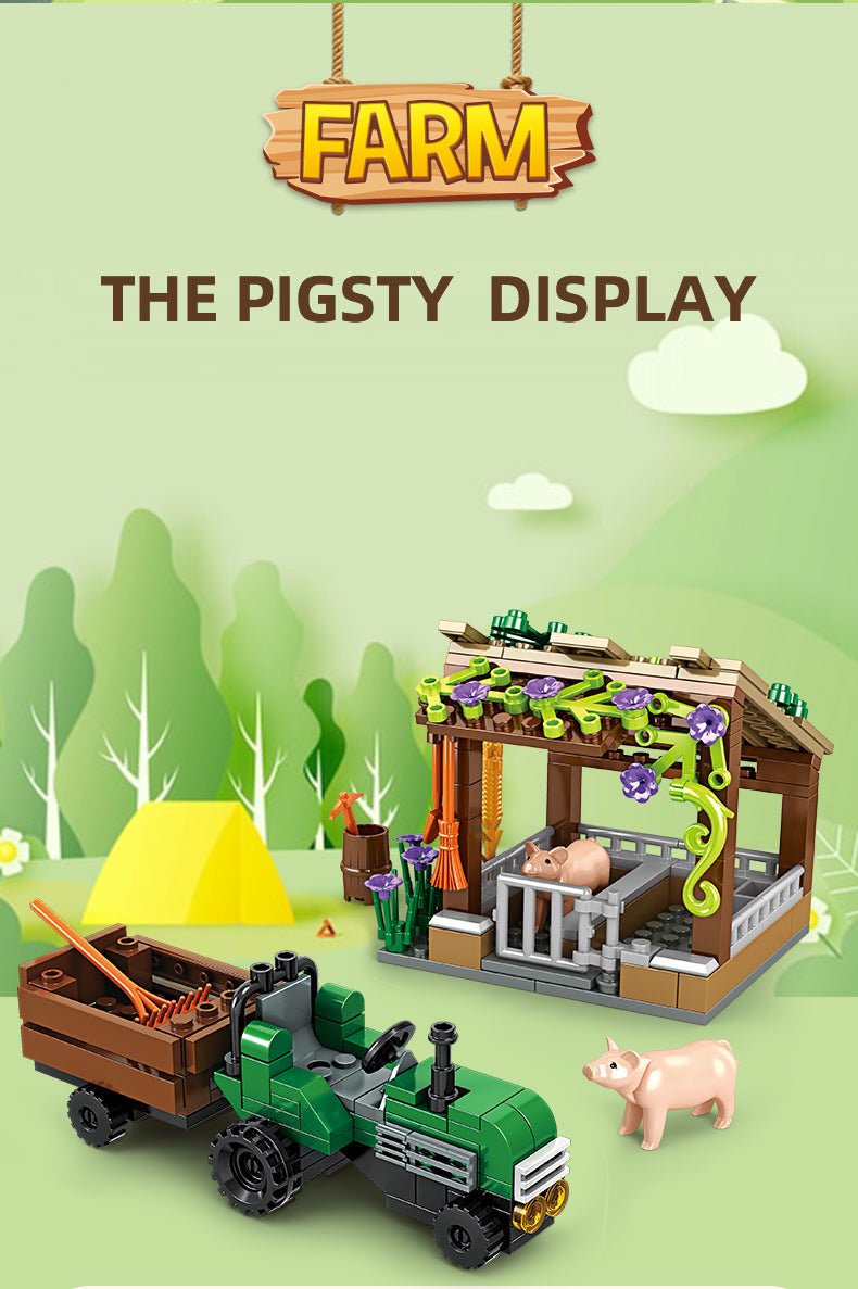 WOMA Farm The Pigsty Block Toys 190 Pcs - Explorers Gifts