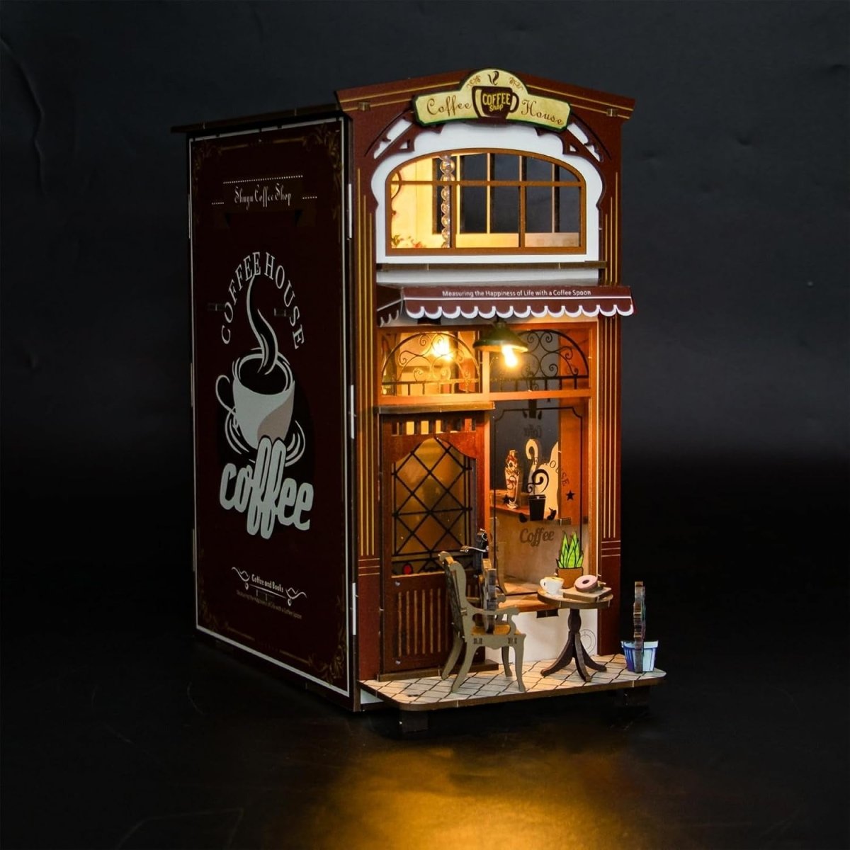 Explorers 3D Wooden Puzzle Bookend Cafe House - Explorers Gifts