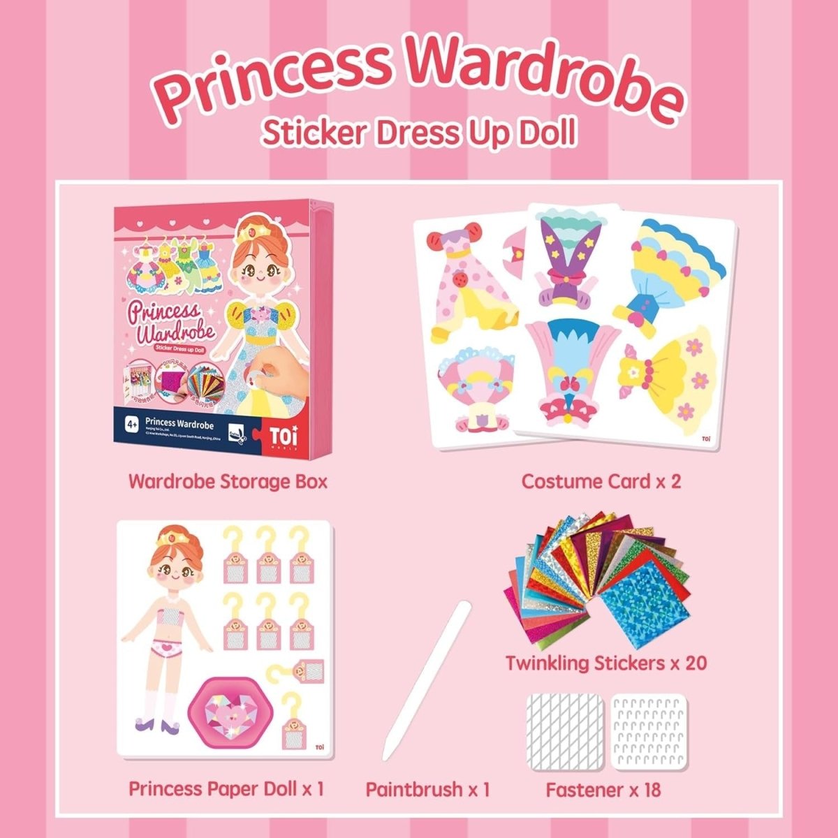 TOI World Craftoi Series Beaded Surprise Box Princess Wardrobe - Explorers Gifts