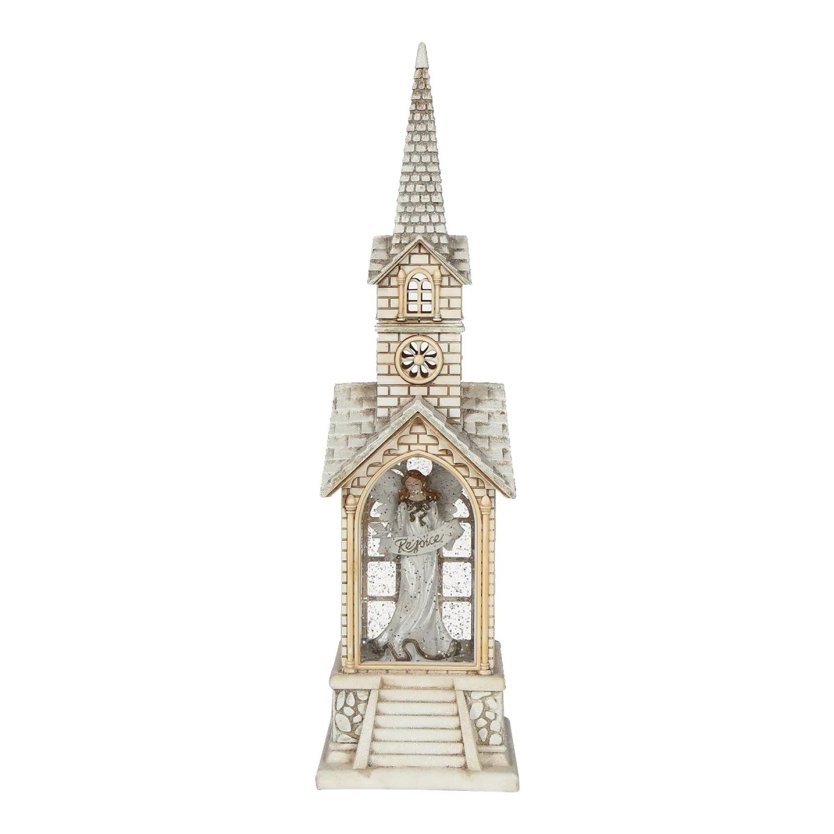 Explorers Angel Snow Water Lantern Single Church - 16inch - Explorers Gifts