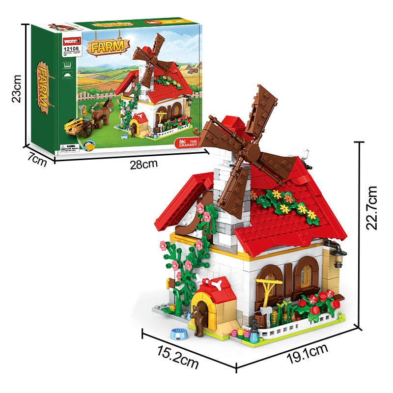 Woma Animal Granary Farm with Horse Building Block Set 720 Pcs