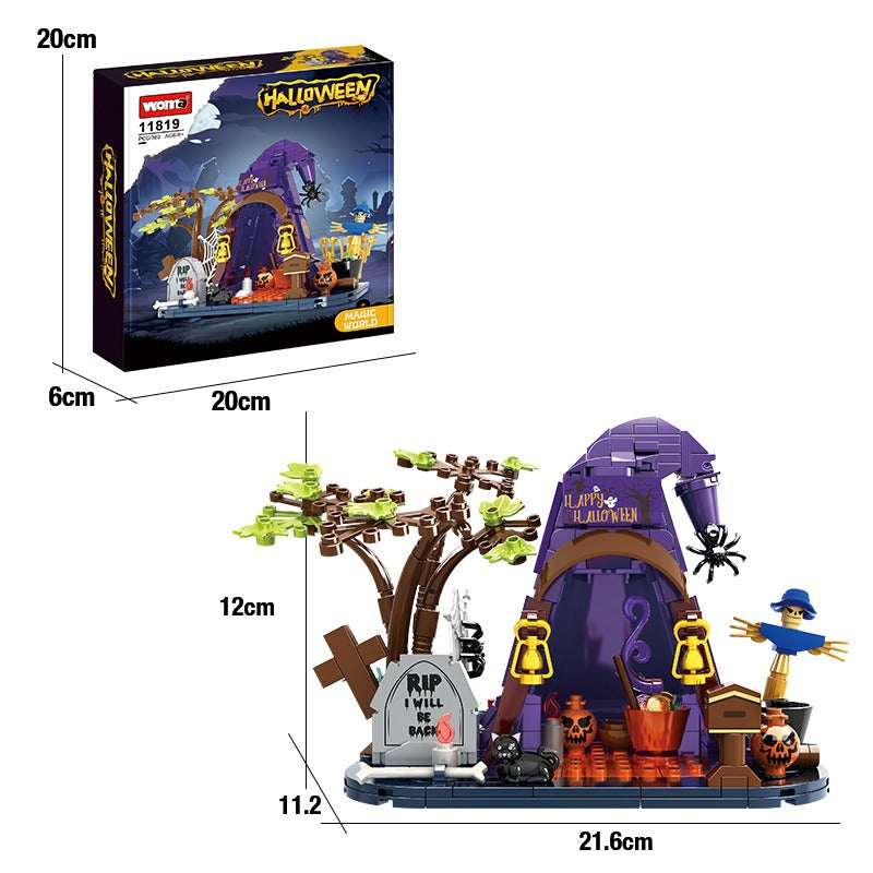 Woma Halloween Tent Sences Building Block Set 384 Pcs