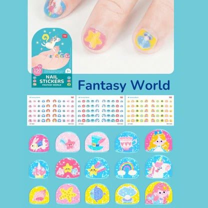 TOI World Fantasy World Nail Stickers Blue 261 Pcs - Explorers Gifts