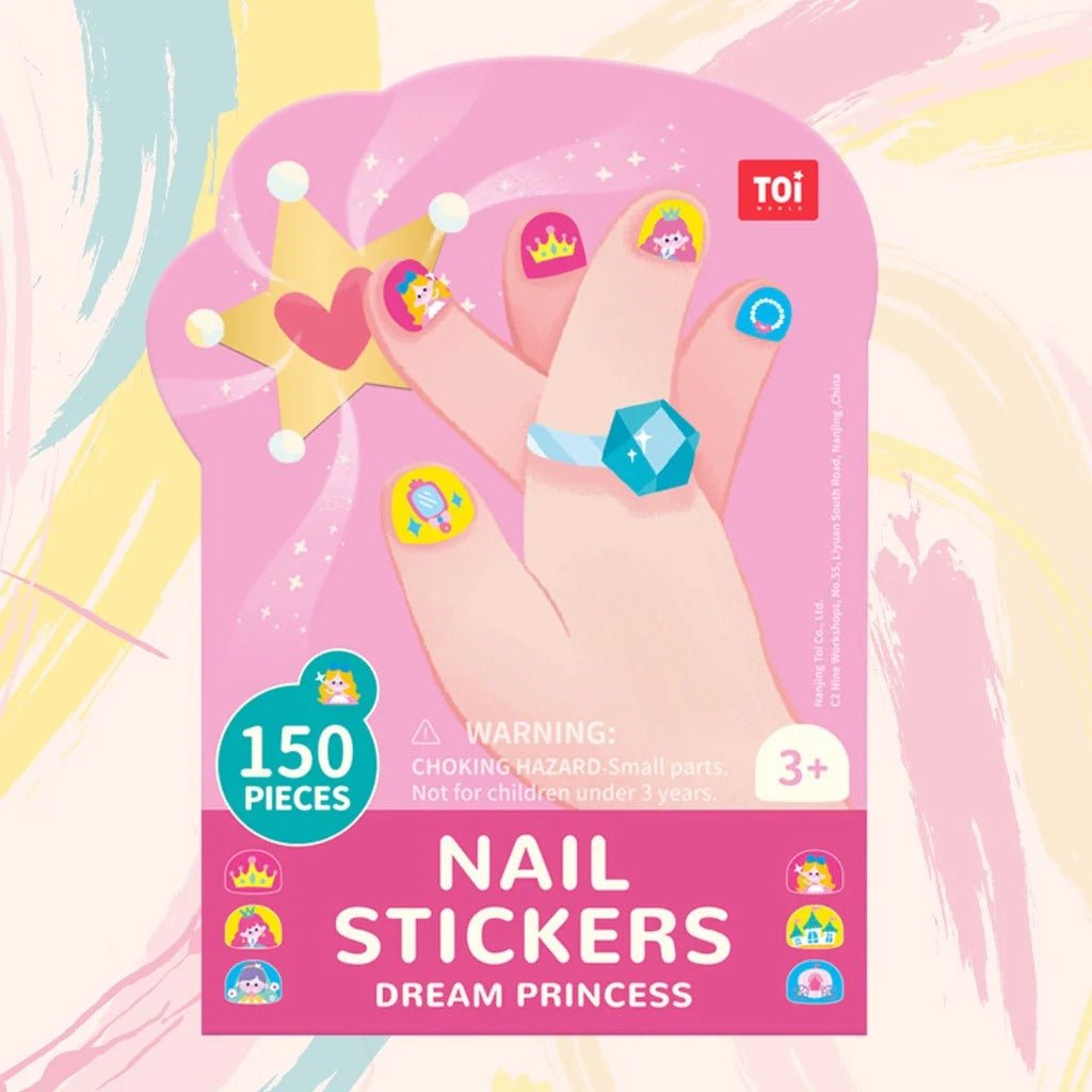 TOI World Dream Princess Nail Stickers Blue 261 Pcs - Explorers Gifts