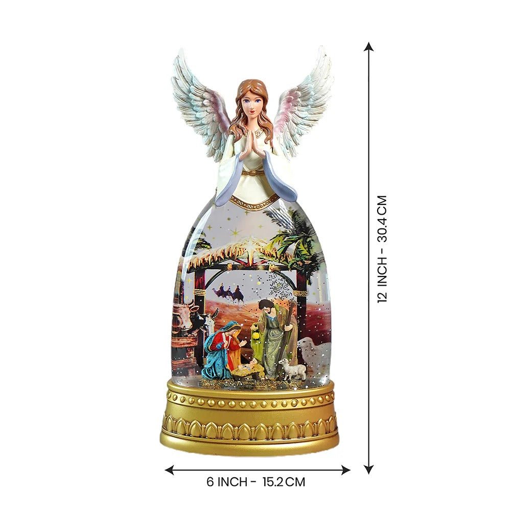 Explorers Religion with Large Angel Snow Water Lantern - Explorers Gifts