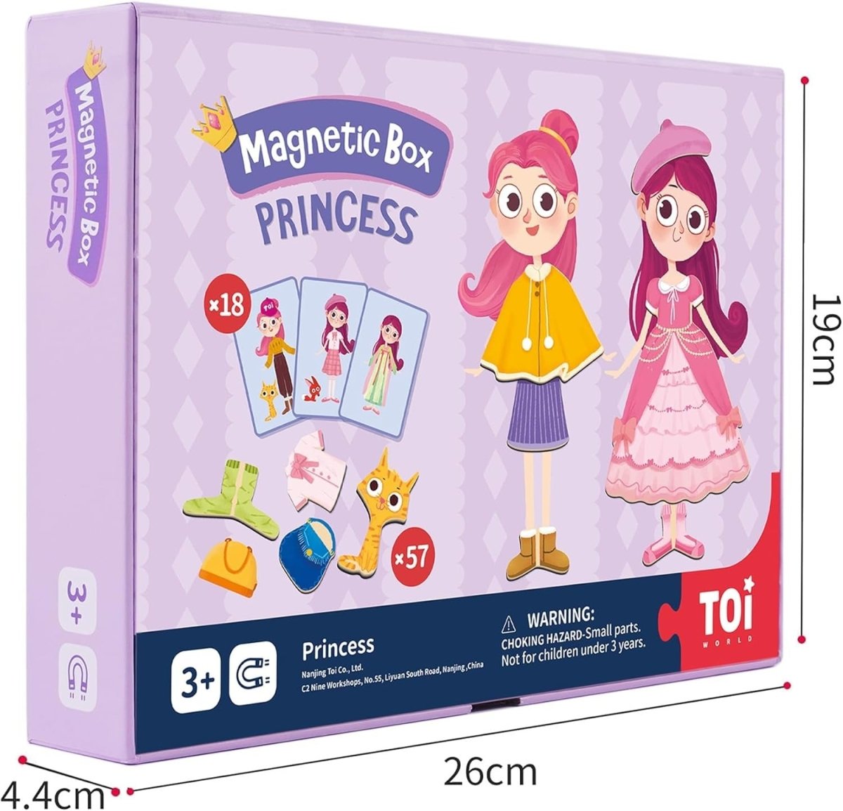 TOI World Magnetic Box Princess Magnetic Blocks 57+18 Pcs - Explorers Gifts