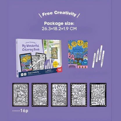 TOI World My Wonderful Coloring Book Purple - Explorers Gifts