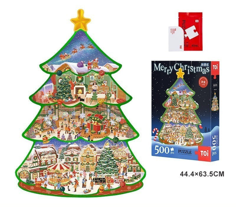 TOI World Small Puzzle Big World Merry Christmas Puzzle 500 Pcs
