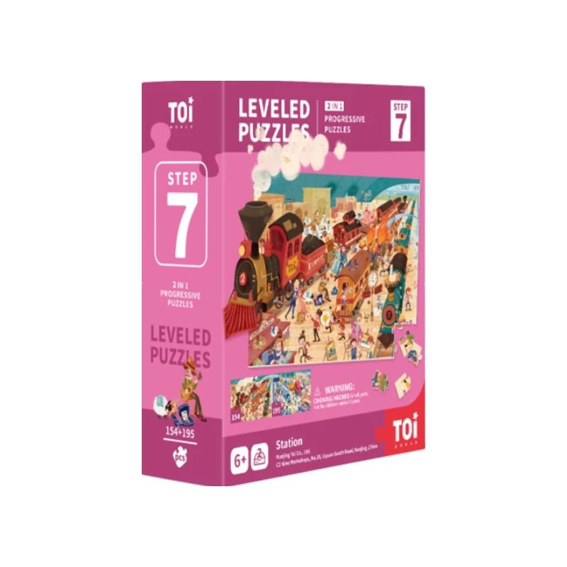TOI World Station Leveled Puzzles 2 in 1 Progressive Puzzles Step 7 - Explorers Gifts