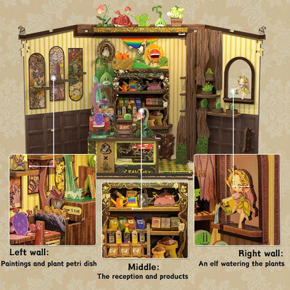 Explorers 3D Wooden Puzzle Fantasy Plant Shop 146 Pcs - Explorers Gifts