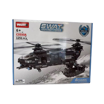 WOMA The Air Freighter SWAT Anti - Riot Force Block Toys 1251 Pcs - Explorers Gifts