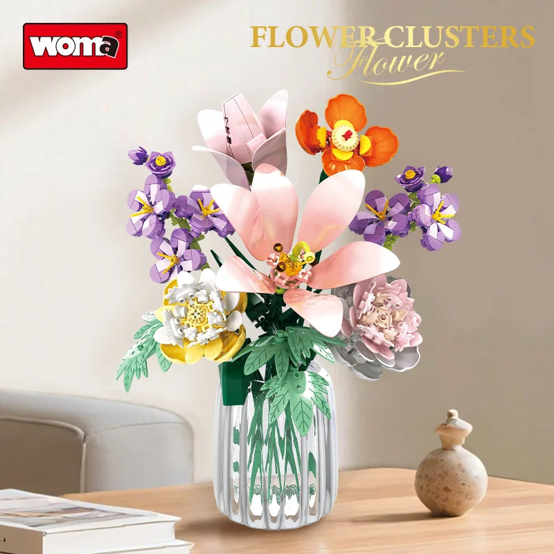 Woma Flower Clusters Building Blocks Toy 563 Pcs