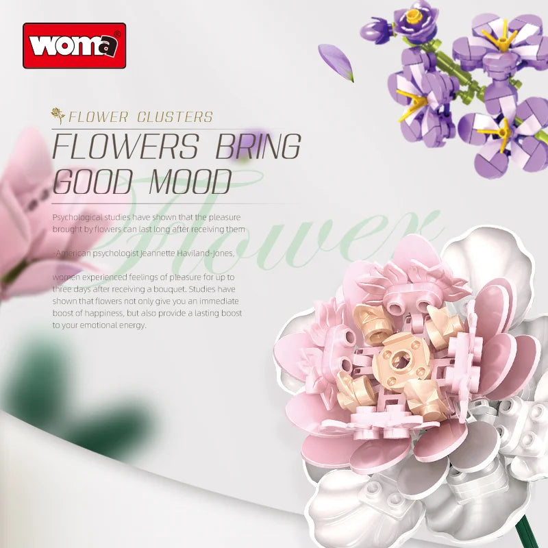 Woma Flower Clusters Building Blocks Toy 563 Pcs