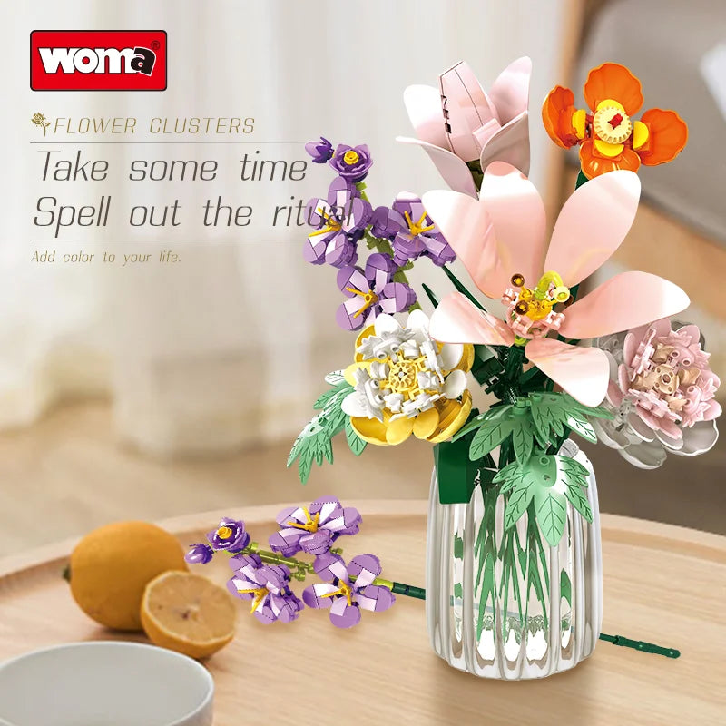 Woma Flower Clusters Building Blocks Toy 563 Pcs