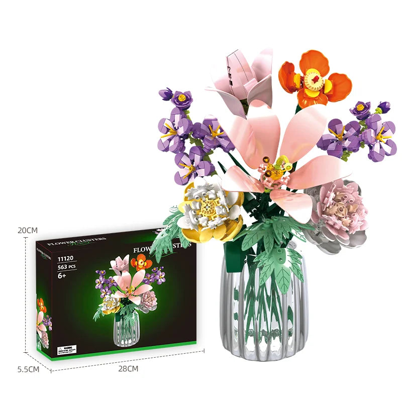 Woma Flower Clusters Building Blocks Toy 563 Pcs