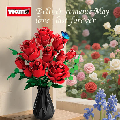 Woma Flowers Bouquet Building Blocks Toy 443 Pcs