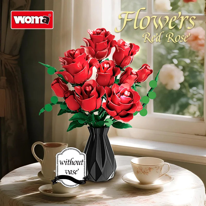 Woma Flowers Bouquet Building Blocks Toy 443 Pcs