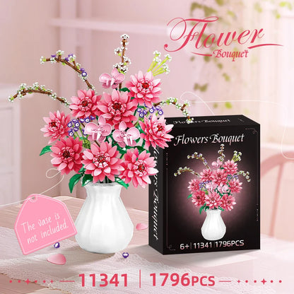 Woma Flowers Bouquet Building Blocks Toy 1796 Pcs