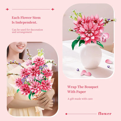Woma Flowers Bouquet Building Blocks Toy 1796 Pcs